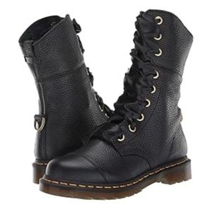 NWT Dr. Martens Aimilita Rapture Black Aunt Sally UK 5 (US Women's 7) M
